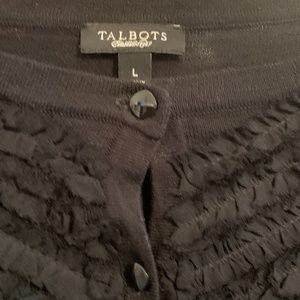 Talbots 3/4 sleeve ruffle‎ sweater. Worn once